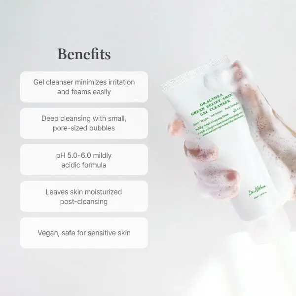 Dr.Althea Green Relief Amino Gel Cleanser for Oily Combination Acne-prone Sensitive Skin 100ml - by Dream Skin Nepal - Image 3