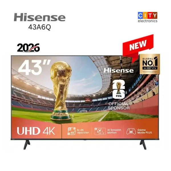 Hisens 43 inch 4K UHD Smart Tv Bazelless Design 43A6Q (2026) - Image 2