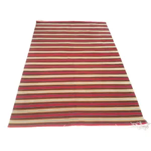 Premium Handknotted Nepali Woolen Carpet Galaicha (60 Knots) - Traditional Multi-Color (5.91 x 8.50 Ft)