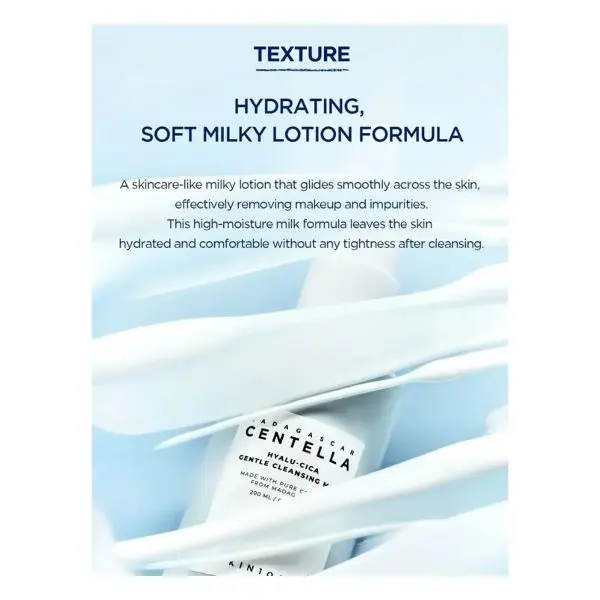 SKIN1004 Madagascar Centella Hyalu Cica Gentle Cleansing Milk 200ml - by Dream Skin Nepal - Image 3