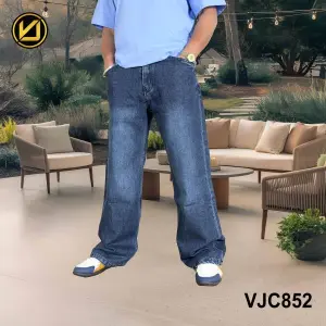 VIRJEANS (VJC852) Stretchable Baggy Denim Jeans Pant For Men- Light Blue