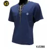 VIRJEANS (VJC866) Plain Stylish T-shirt For Men- Dark Blue
