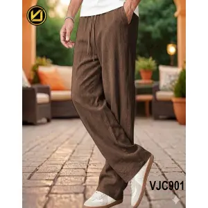 VIRJEANS (VJC901) Summer Linen Baggy Trouser For Men- All Colors