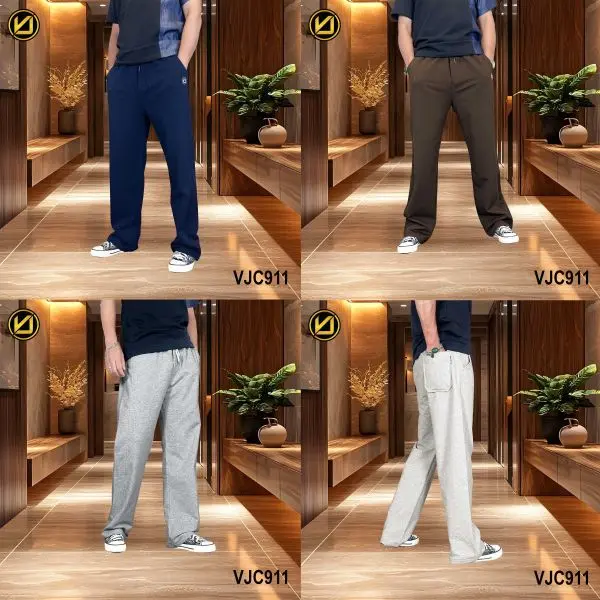 VIRJEANS (VJC911) Summer Baggy Loose Fitting Teri Cotton Casual Trouser For Men- All Colors