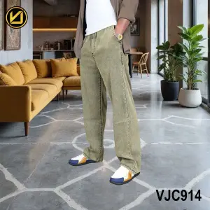 VIRJEANS (VJC914) Summer Soft Ultra Thin Lyocell Linen Trouser/Pant For Men- Light Brown