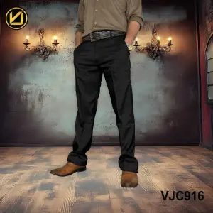 VIRJEANS (VJC916) Formal Pant For Men- Black