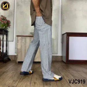 VIRJEANS (VJC919) Balen Linen Trouser For Summer Season- Dark Grey
