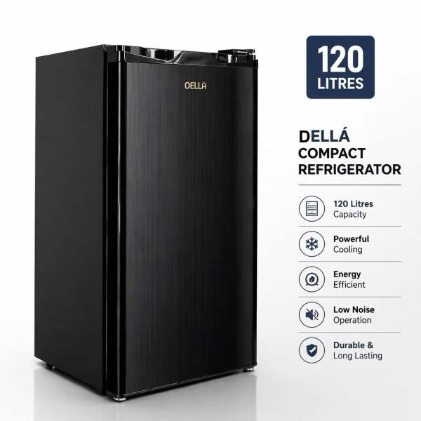 Della 120 Litres Direct Cooling Single Door Refrigerator (Grey) - Image 4