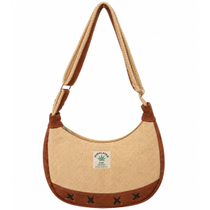 Eco-Friendly Cotton & AF Leather Side Bag | Stylish Ladies Shoulder Bag | Made in Nepal