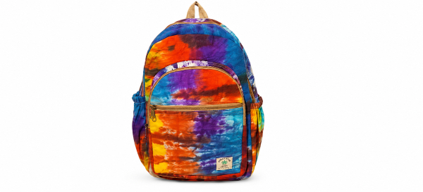 Eco-Friendly Handmade Cotton Backpack | Unisex Sustainable Travel, School & College Bag | Made in Nepal (Green Mix) - Image 4