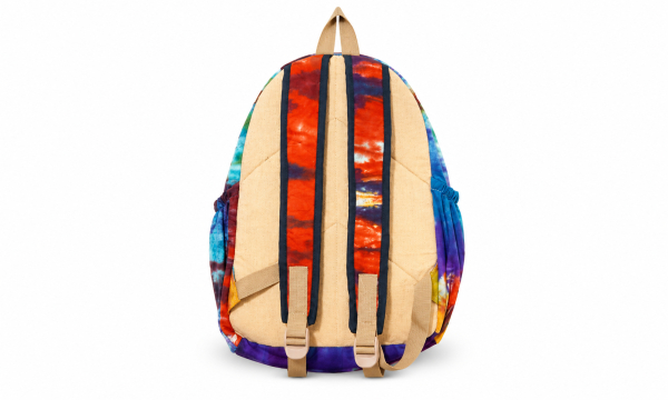 Eco-Friendly Handmade Cotton Backpack | Unisex Sustainable Travel, School & College Bag | Made in Nepal (Green Mix) - Image 5