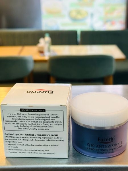 Eucerin Q10 Anti-Wrinkle Night Cream + Pro-Retinol, Facial Cream for Sensitive Skin, 48gm. (Poland) - Image 5