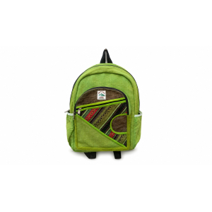 Handmade Eco-Friendly Hemp & Cotton Backpack – Sustainable Large Unisex Travel & College Bag with Laptop/Bottle Compartment