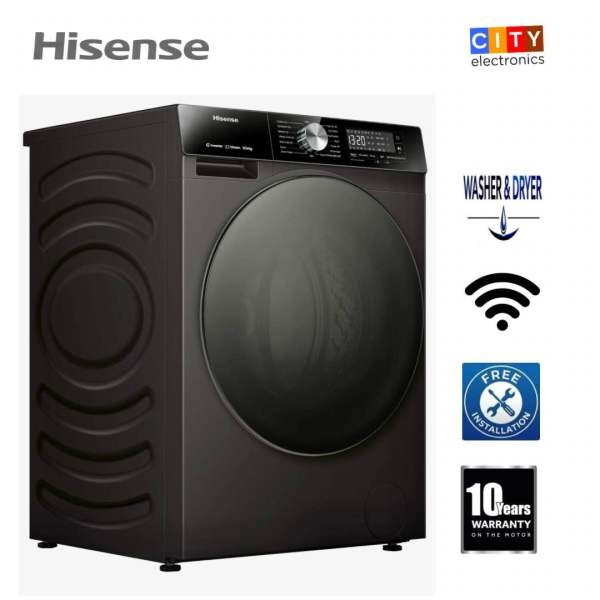 Hisens 10.5 Kg Wash 6.5 Kg Der Fully Automatic Washer dryer Inverter WiFi - Image 3