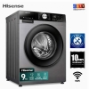 Hisens 9 Kg Front Load Washing Machine Inverter 1400 RPM Steam Wash Pause & Add