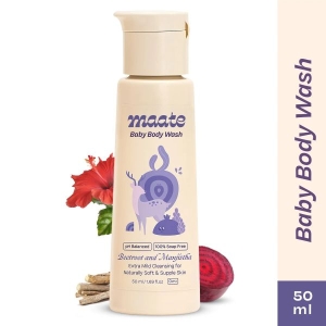 MAATE Baby Body Wash ph Balanced | Soap Free - 50 ML (INDIA)