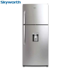 SKYWORTH Shiny Steel Color Double Door 420 Ltr Refrigerator Model No. SRD-495WTD and Free Gift: Rice Cooker
