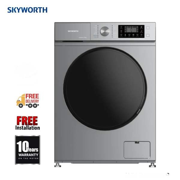 Skyworth 8 Kg BLDC Inverter Front Loading Fully Automatic Washing Machine - Image 2