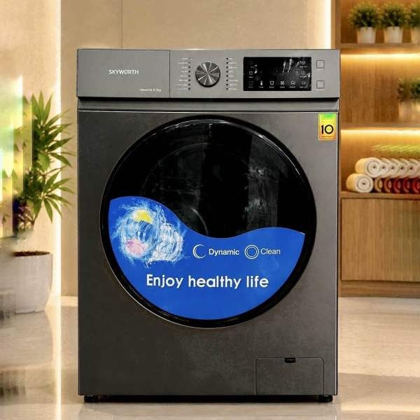 Skyworth 8 Kg BLDC Inverter Front Loading Fully Automatic Washing Machine - Image 4