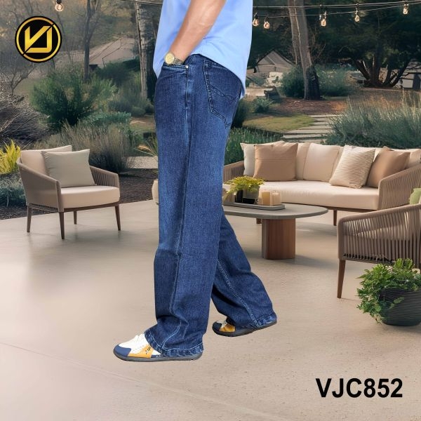 VIRJEANS (VJC852) Stretchable Baggy Denim Jeans Pant For Men- Dark Wash Blue - Image 2