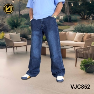 VIRJEANS (VJC852) Stretchable Baggy Denim Jeans Pant For Men- Dark Wash Blue
