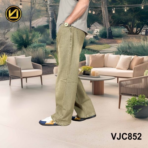 VIRJEANS (VJC852) Stretchable Baggy Denim Jeans Pant For Men-Khaki - Image 2