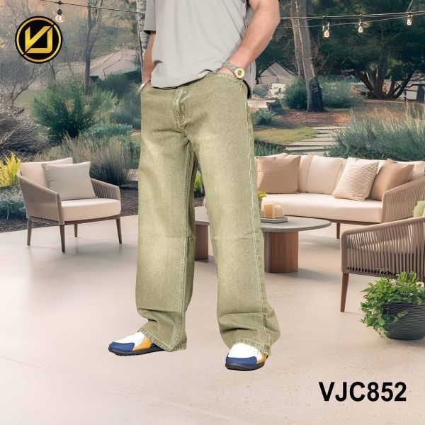 VIRJEANS (VJC852) Stretchable Baggy Denim Jeans Pant For Men-Khaki