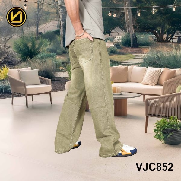 VIRJEANS (VJC852) Stretchable Baggy Denim Jeans Pant For Men-Khaki - Image 5