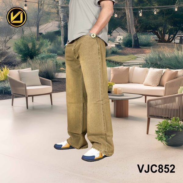 VIRJEANS (VJC852) Stretchable Baggy Denim Jeans Pant For Men- Yellow - Image 5
