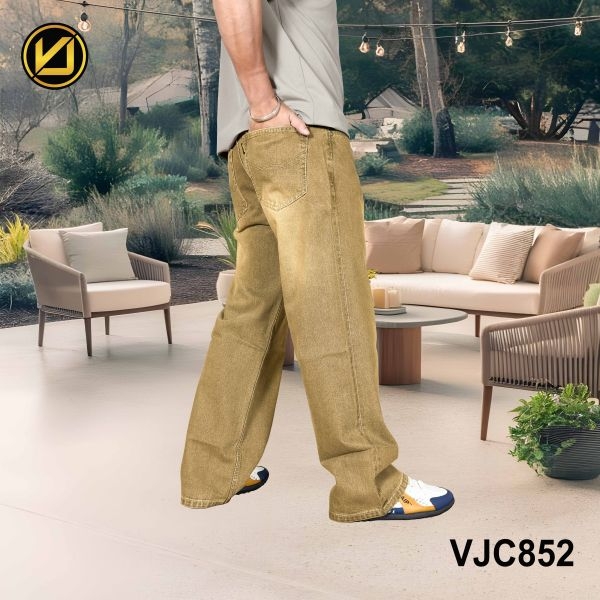 VIRJEANS (VJC852) Stretchable Baggy Denim Jeans Pant For Men- Yellow - Image 6