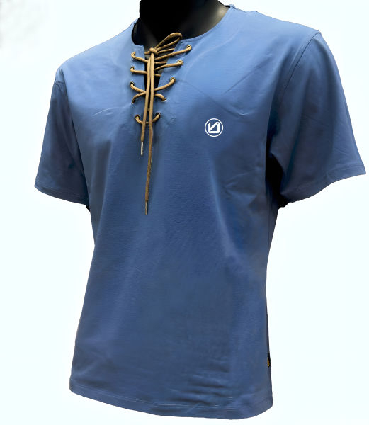 VIRJEANS (VJC866) Plain Stylish T-shirt For Men- Blue - Image 2