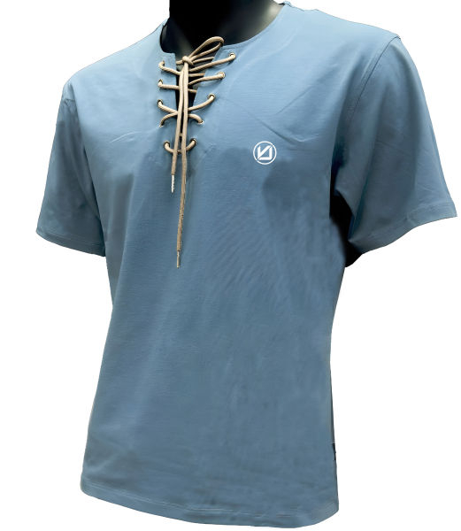 VIRJEANS (VJC866) Plain Stylish T-shirt For Men- Blue - Image 5