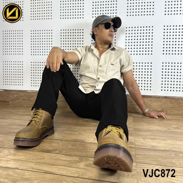 VIRJEANS (VJC872) Stretchable Cotton Straight Fit Pants For Me- Black - Image 3