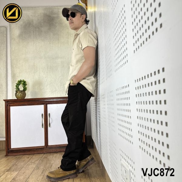 VIRJEANS (VJC872) Stretchable Cotton Straight Fit Pants For Me- Black - Image 5