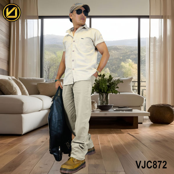 VIRJEANS (VJC872) Stretchable Cotton Straight Fit Pants For Men-All Colors - Image 2
