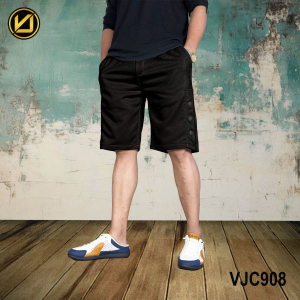 VIRJEANS (VJC908) Summer Sporty Shorts For Men- Black