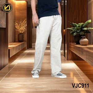 VIRJEANS (VJC911) Summer Baggy Loose Fitting Teri Cotton Casual Trouser For Men- Off-white