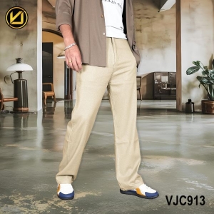 VIRJEANS (VJC913) Stretchable Summer Linen Trouser (Loose Fit) For Men- Skin Colors
