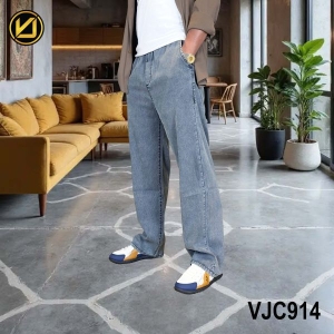 VIRJEANS (VJC914) Summer Soft Ultra Thin Lyocell Linen Trouser/Pant For Men- Light Blue