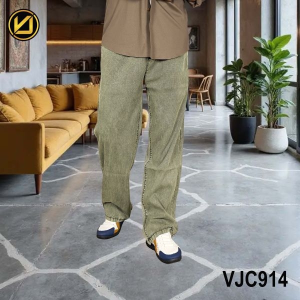 VIRJEANS (VJC914) Summer Soft Ultra Thin Lyocell Linen Trouser/Pant For Men- Light Brown - Image 3
