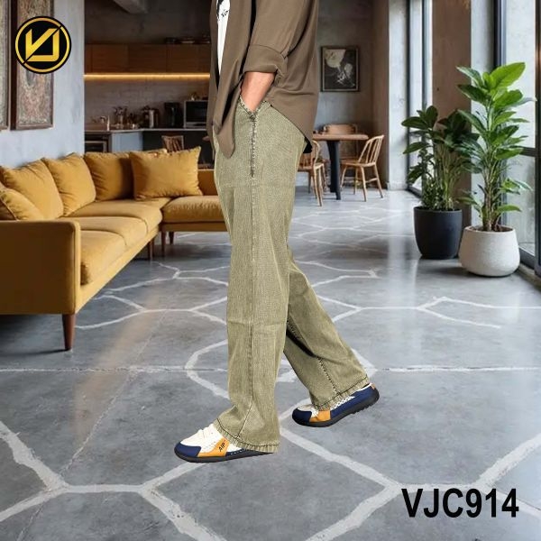 VIRJEANS (VJC914) Summer Soft Ultra Thin Lyocell Linen Trouser/Pant For Men- Light Brown - Image 4