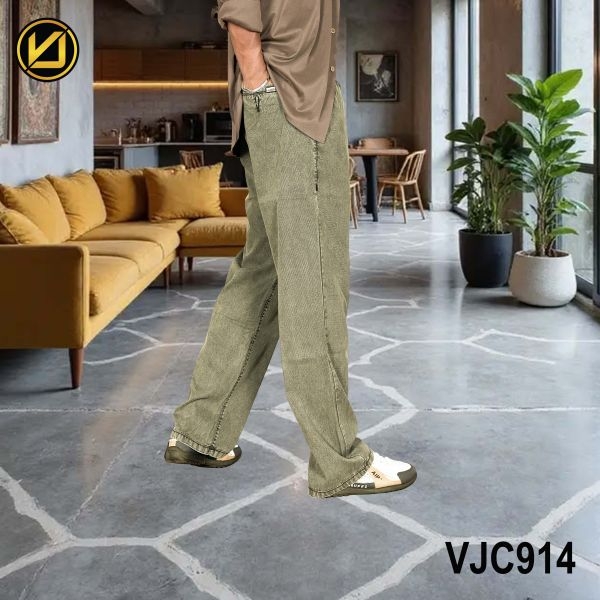 VIRJEANS (VJC914) Summer Soft Ultra Thin Lyocell Linen Trouser/Pant For Men- Light Brown - Image 5