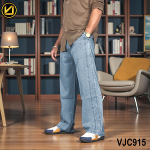 VIRJEANS (VJC915) Summer Soft Ultra Thin Lyocell Baggy Trouser/Pant For Men- Light Blue