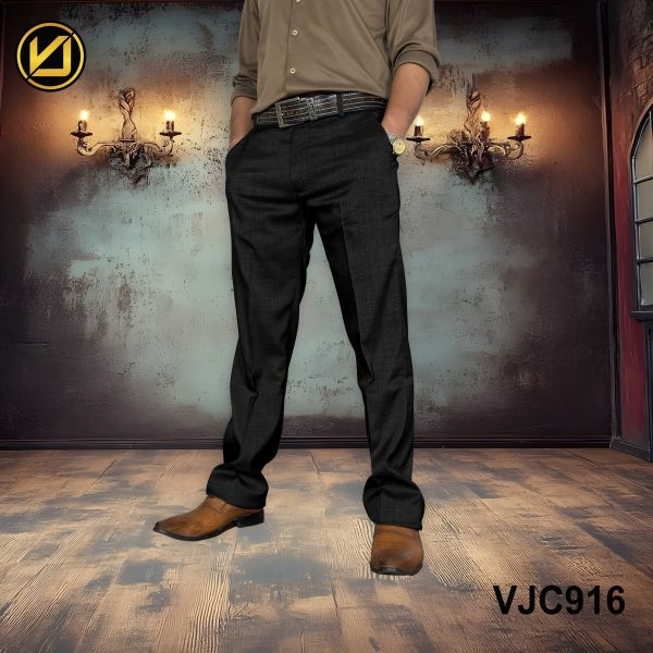 VIRJEANS (VJC916) Formal Pant For Men- Black - Image 2