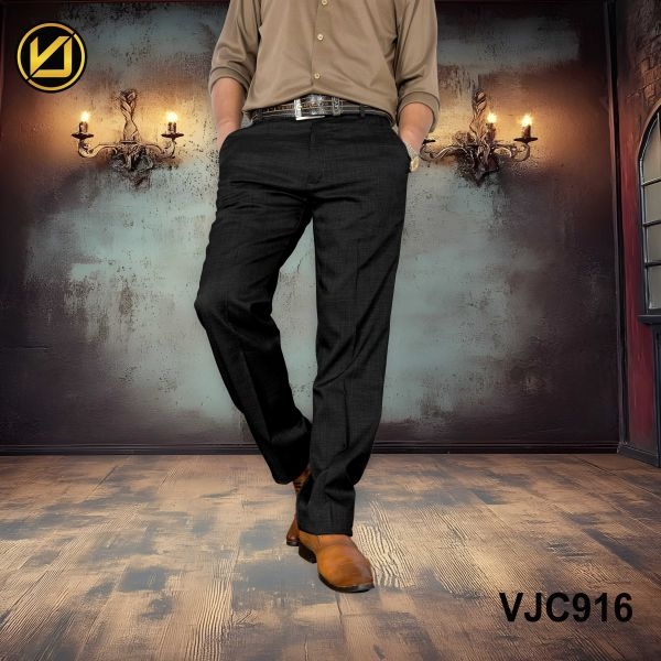 VIRJEANS (VJC916) Formal Pant For Men- Black - Image 3