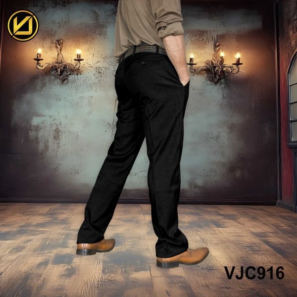 VIRJEANS (VJC916) Formal Pant For Men- Black - Image 4