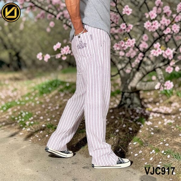 VIRJEANS (VJC917) Fancy Balen Linen Trouser For Men- Maroon - Image 5