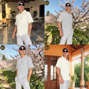 VIRJEANS (VJC920) Balen Summer Linen Half Shirt For Men- All Colors