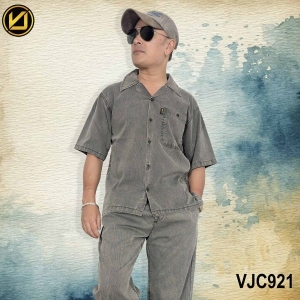 VIRJEANS (VJC921) Summer Lyocell UltraSoft Half Shirt For Men- Dark Grey