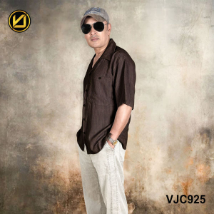 VIRJEANS (VJC925) Linen Summer Ultrasoft Half Shirt For Men- Coffee